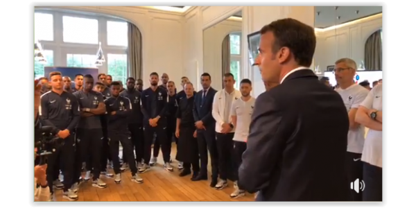 Præsident Macron sendte det franske hold